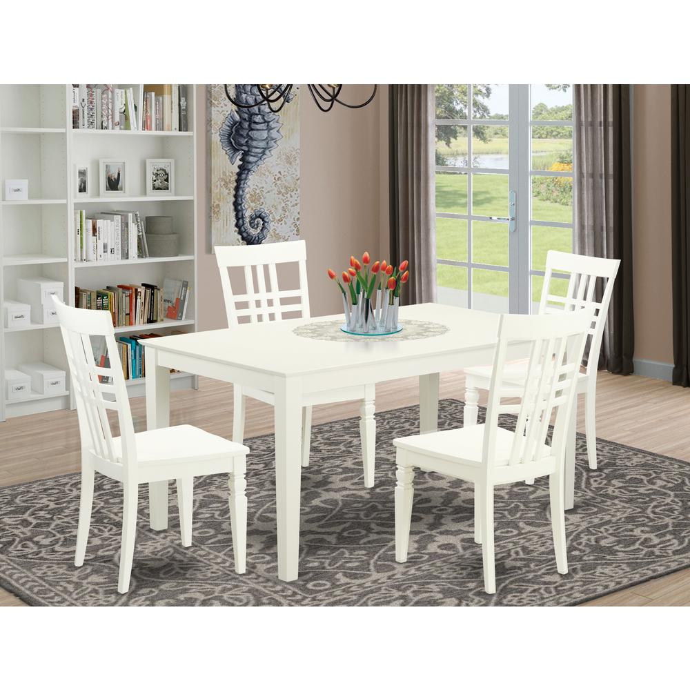 Dining Room Set Linen White, CALG5-LWH-W. Picture 2