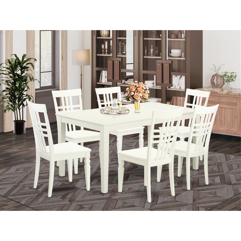 Dining Room Set Linen White, CALG7-LWH-W. Picture 2