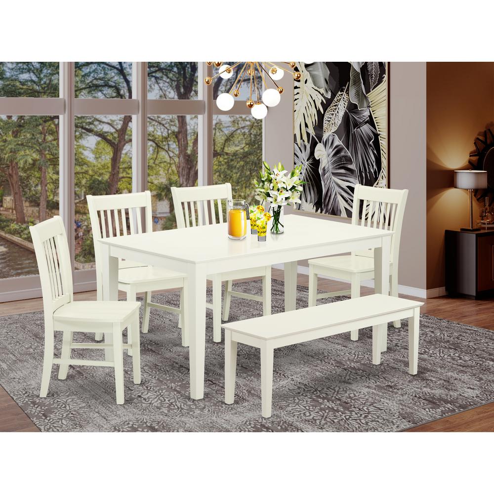 Dining Room Set Linen White, CANO6-LWH-W. Picture 2