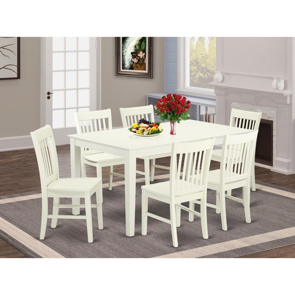 Dining Room Set Linen White, CANO7-LWH-W. Picture 2