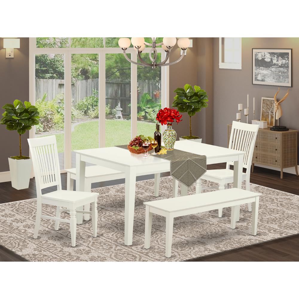Dining Room Set Linen White, CAWE5C-LWH-W. Picture 2