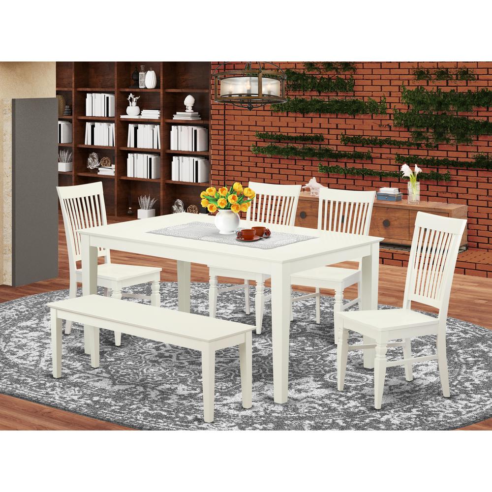 Dining Room Set Linen White, CAWE6-LWH-W. Picture 2