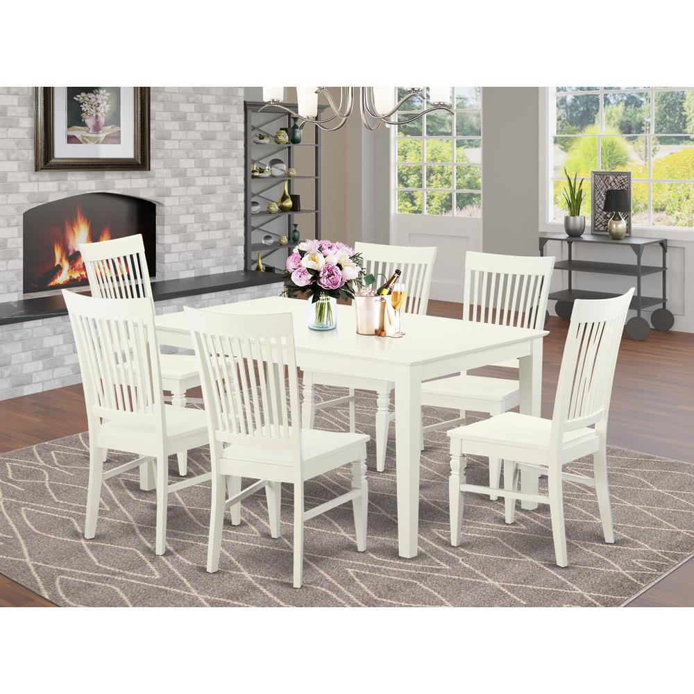Dining Room Set Linen White, CAWE7-LWH-W. Picture 2