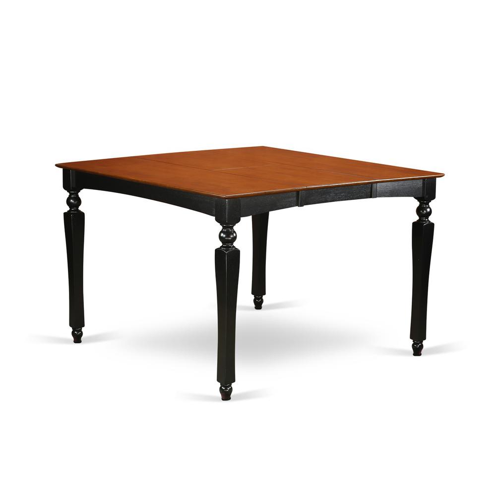 CHEL7-BLK-C 7 Pc Counter height Table set-Square pub Table and 6 counter height Chairs. Picture 3