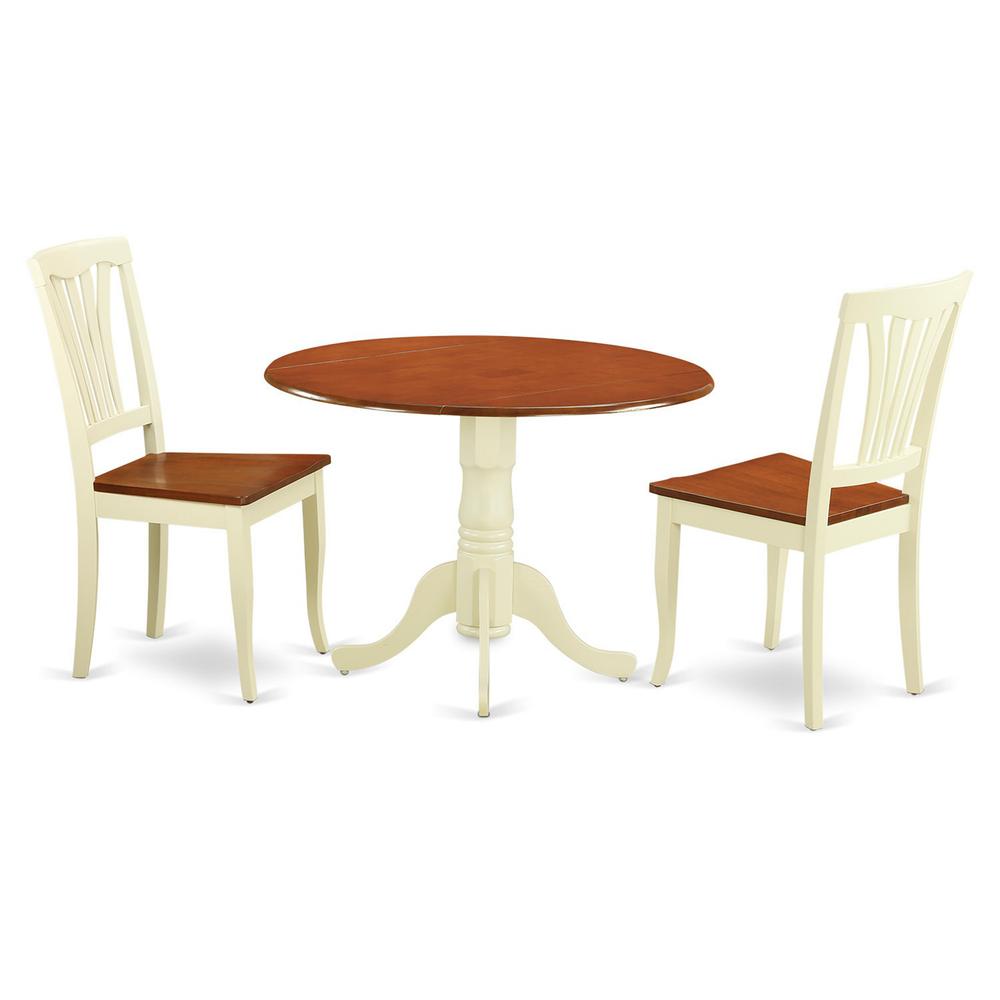 3  PC  round  Table  set-Dining  Table  and  2  Kitchen  Chairs. Picture 2
