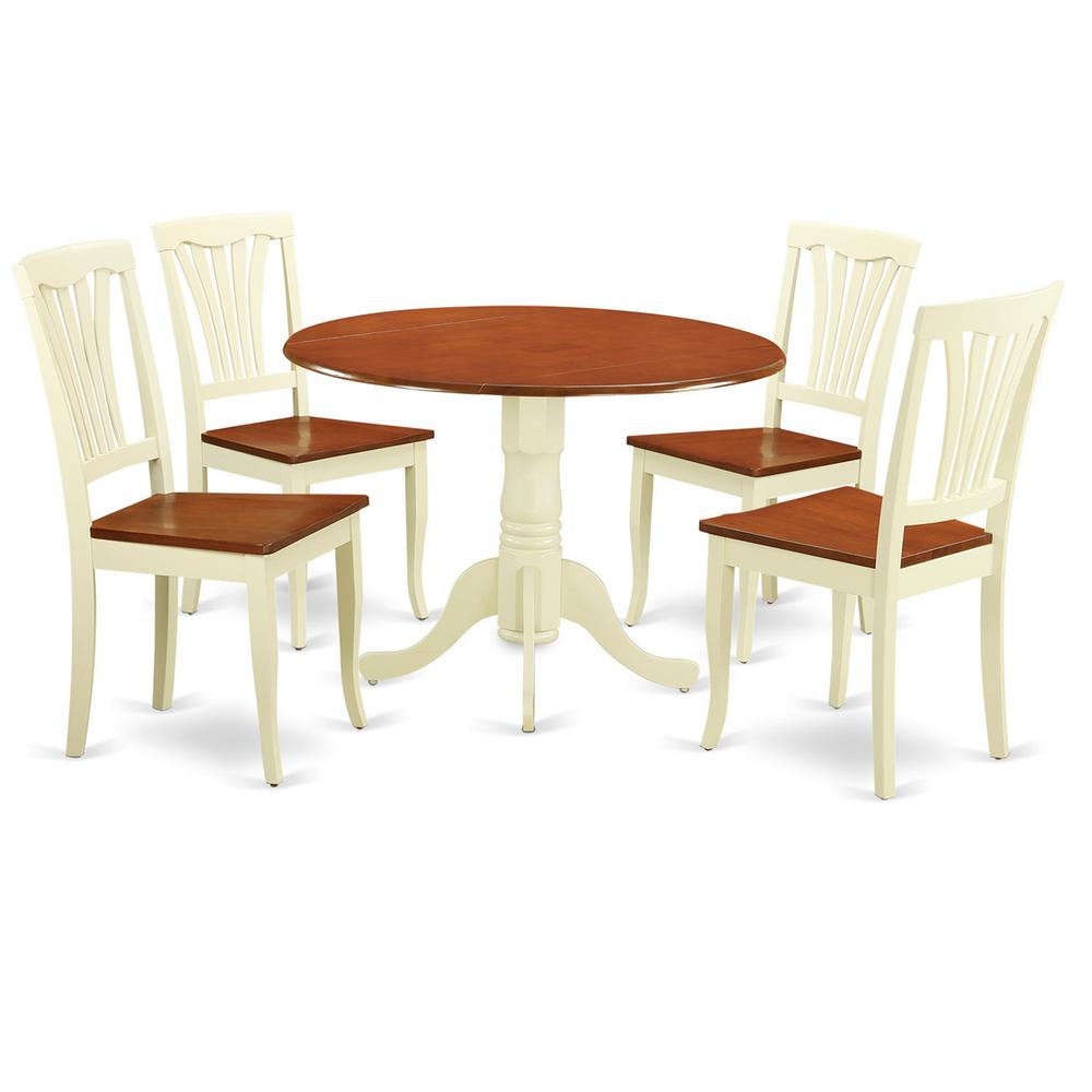 5  Pc  Dining  set-Round  Table  and  4  Kitchen  Chairs. Picture 2