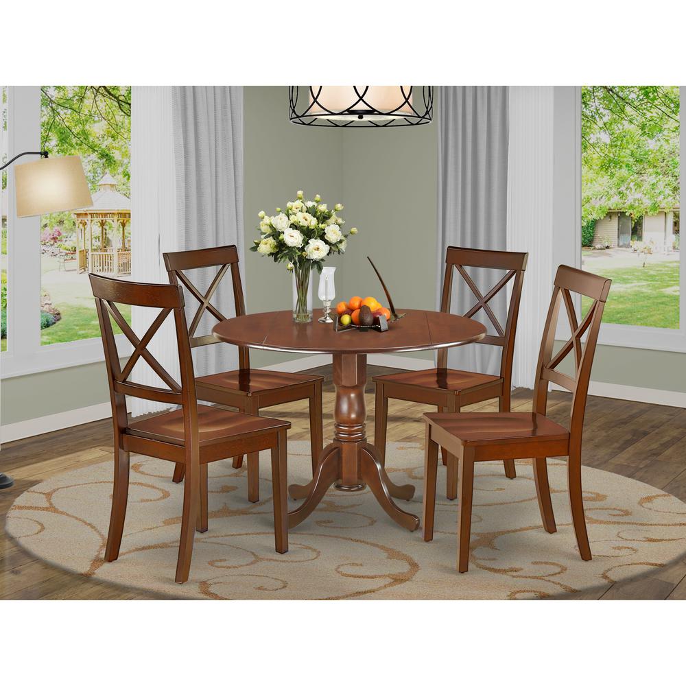 Dining Room Set Mahogany, DLBO5-MAH-W. Picture 2