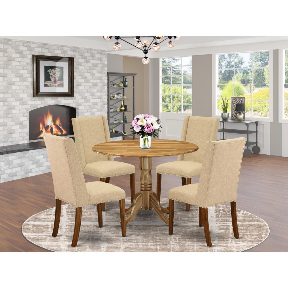 Dining Room Set Natural, DLFL5-ANA-04. Picture 2
