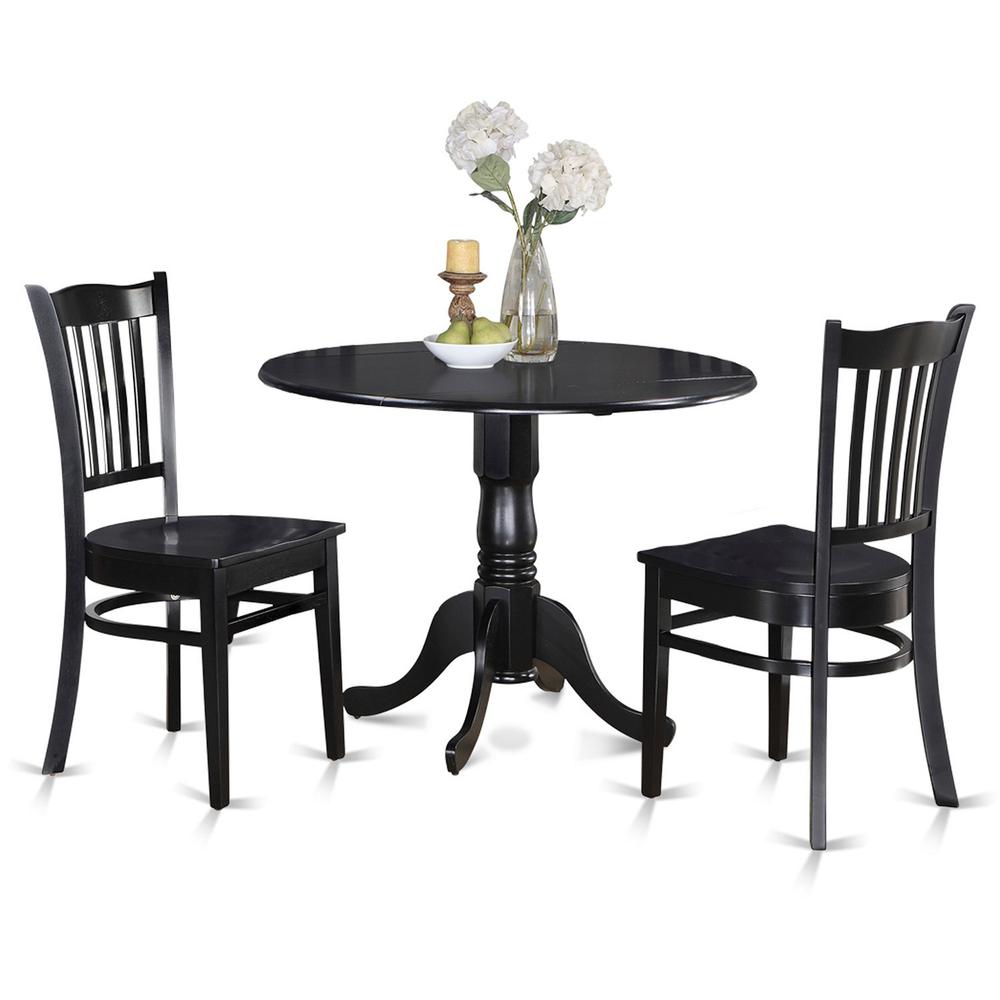 3  PC  small  Kitchen  Table  and  Chairs  set-round  Kitchen  Table  and  2  dinette  Chairs. Picture 2