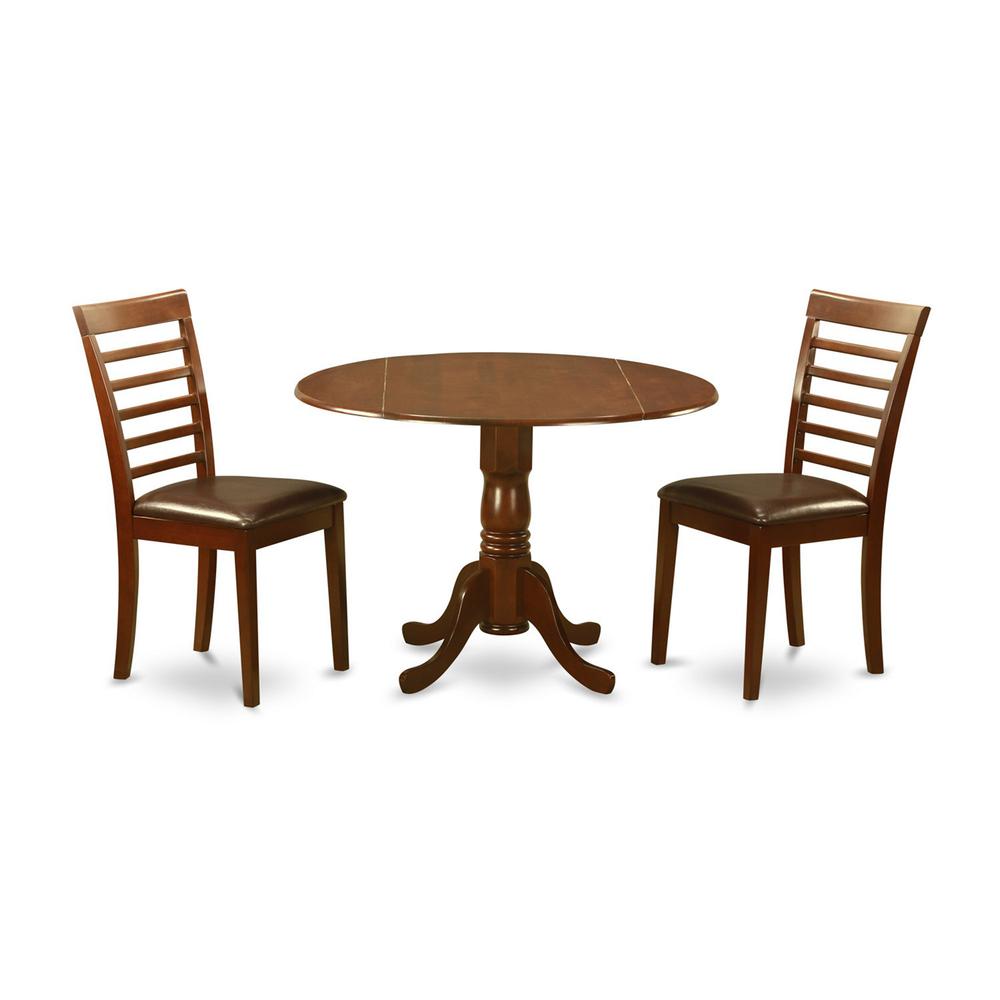 3  PC  small  Kitchen  Table  and  Chairs  set-round  Kitchen  Table  and  2  Dining  Chairs. Picture 2