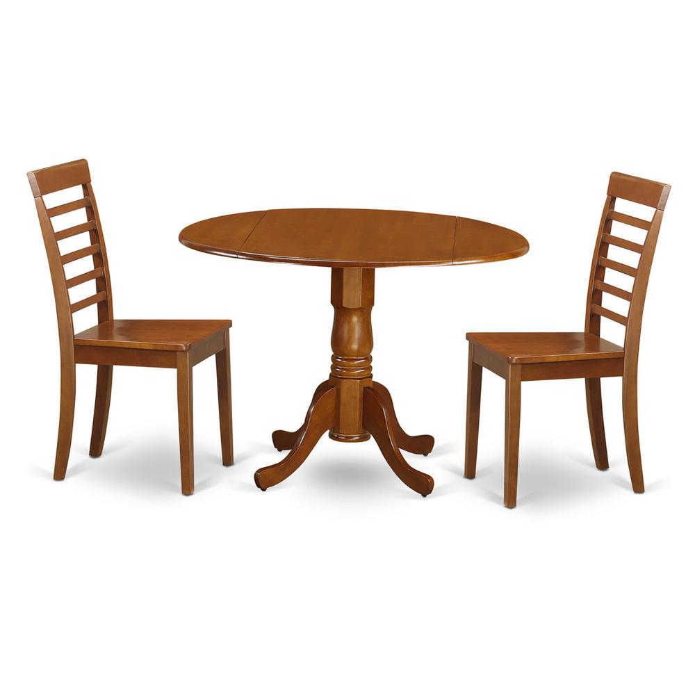 3  Pc  Kitchen  Table  set-round  Kitchen  Table  plus  2  dinette  Chairs. Picture 1