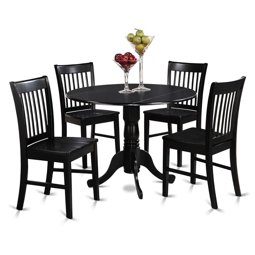 5  PC  small  Kitchen  Table  and  Chairs  set-round  Kitchen  Table  and  4  dinette  Chairs. Picture 2