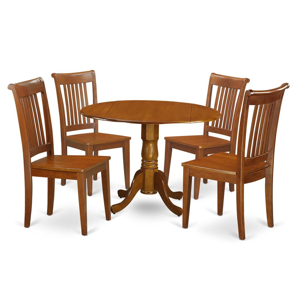 5  PC  Kitchen  Table  set-breakfast  nook  and  4  Wooden  Chairs. Picture 2
