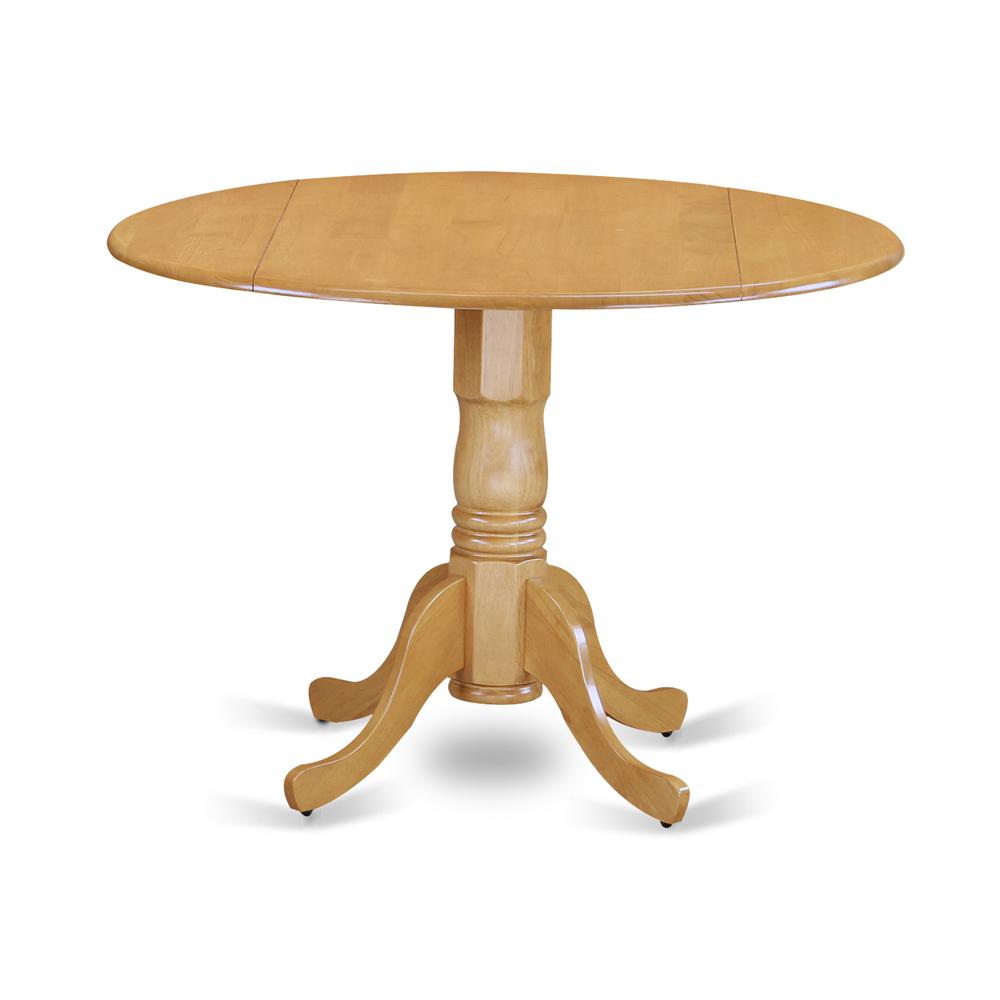 Dublin  Round  Table  with  two  9"  Drop  Leaves  in  an  Oak  Finish. Picture 1