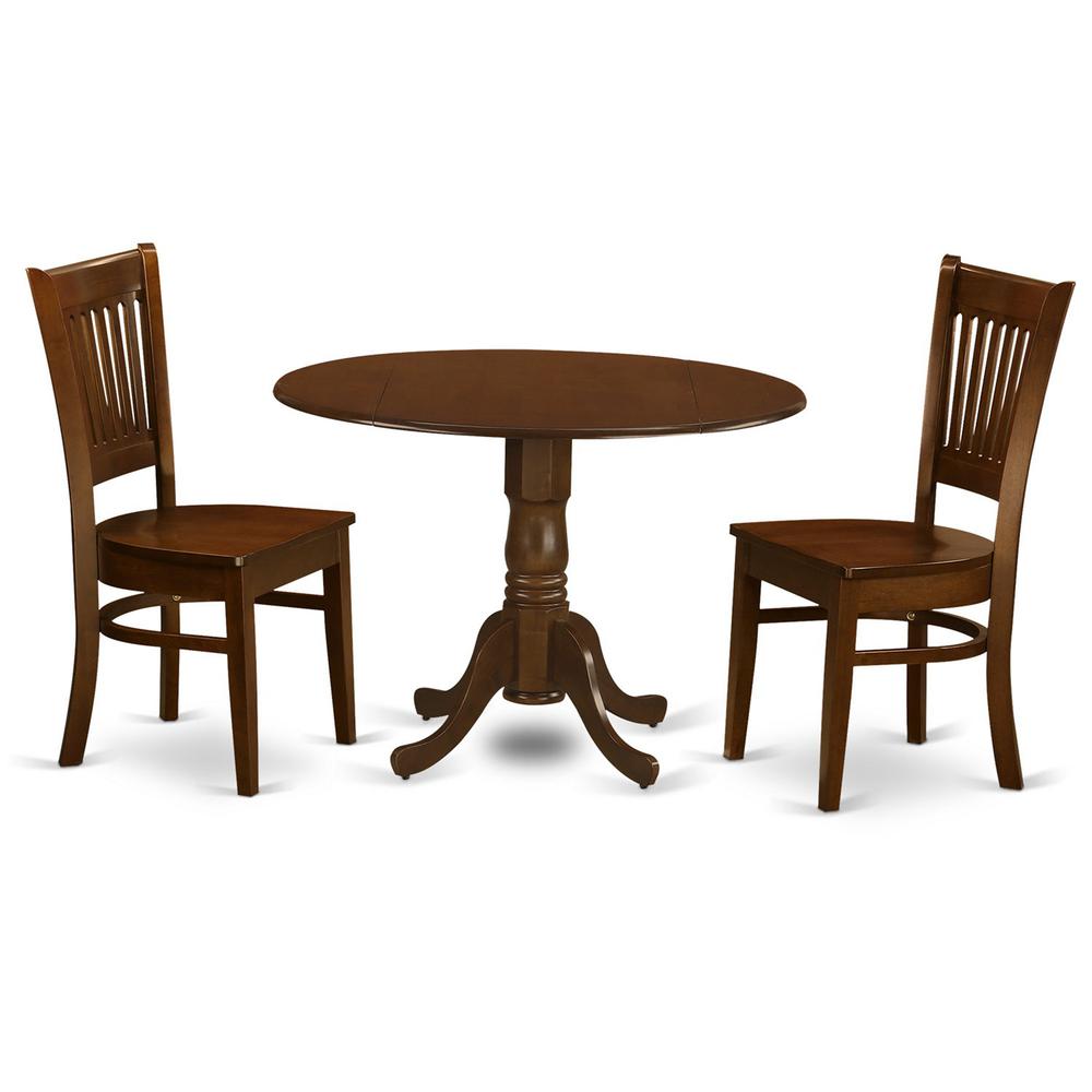 3 Pc 2-drop-leaf Table and 2 Wood Seat Chairs. Picture 2
