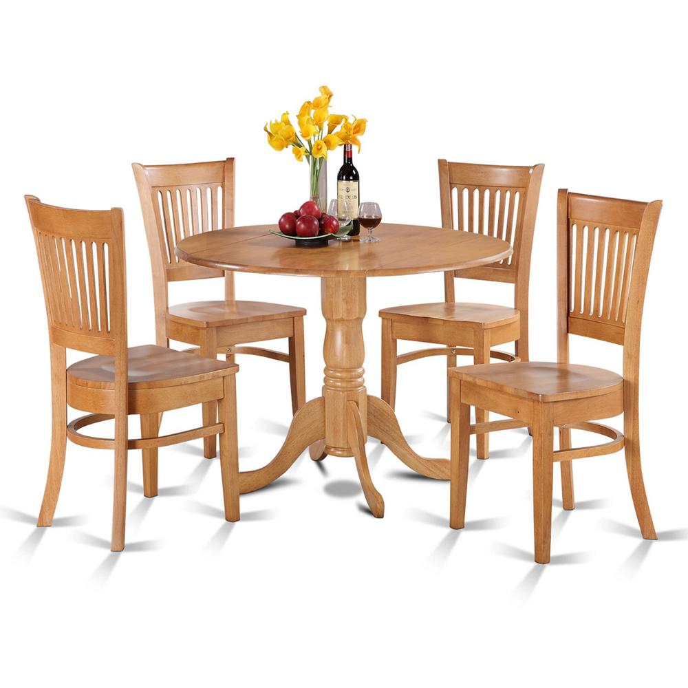 5  Pc  Kitchen  nook  Dining  set-round  Table  and  4  dinette  Chairs  Chairs. Picture 2