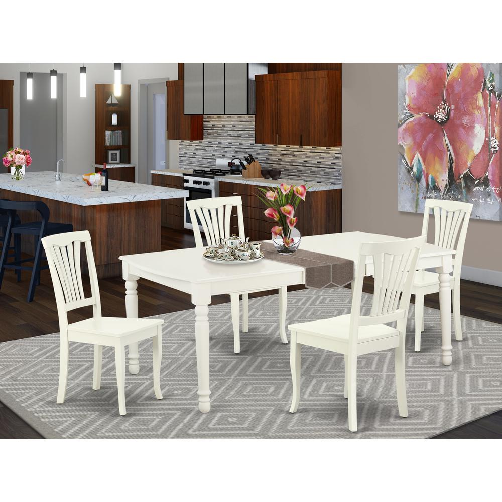 Dining Room Set Linen White, DOAV5-LWH-W. Picture 2