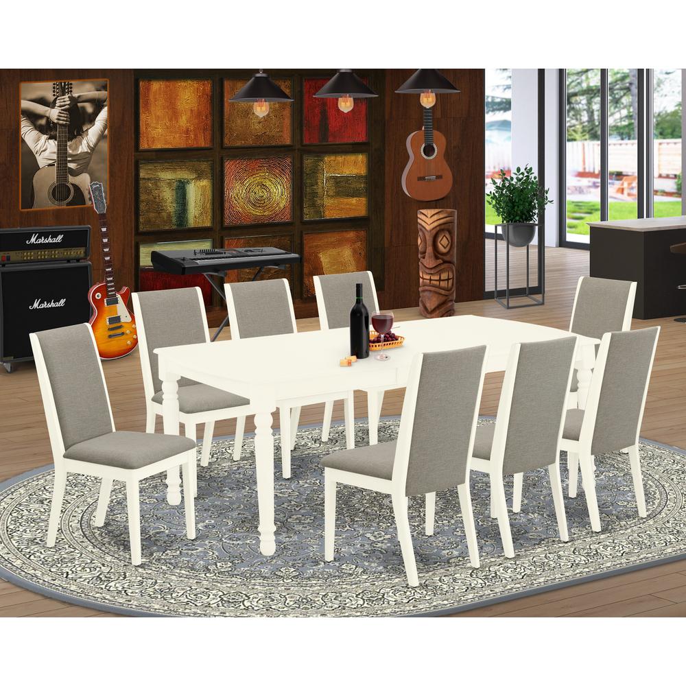 Dining Room Set Linen White, DOLA9-LWH-06. Picture 2