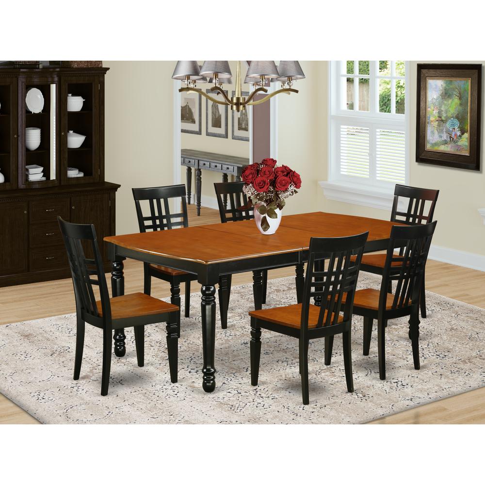 Dining Room Set Black & Cherry, DOLG7-BCH-W. Picture 2