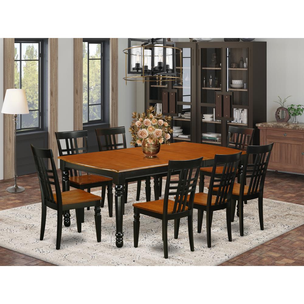Dining Room Set Black & Cherry, DOLG9-BCH-W. Picture 2