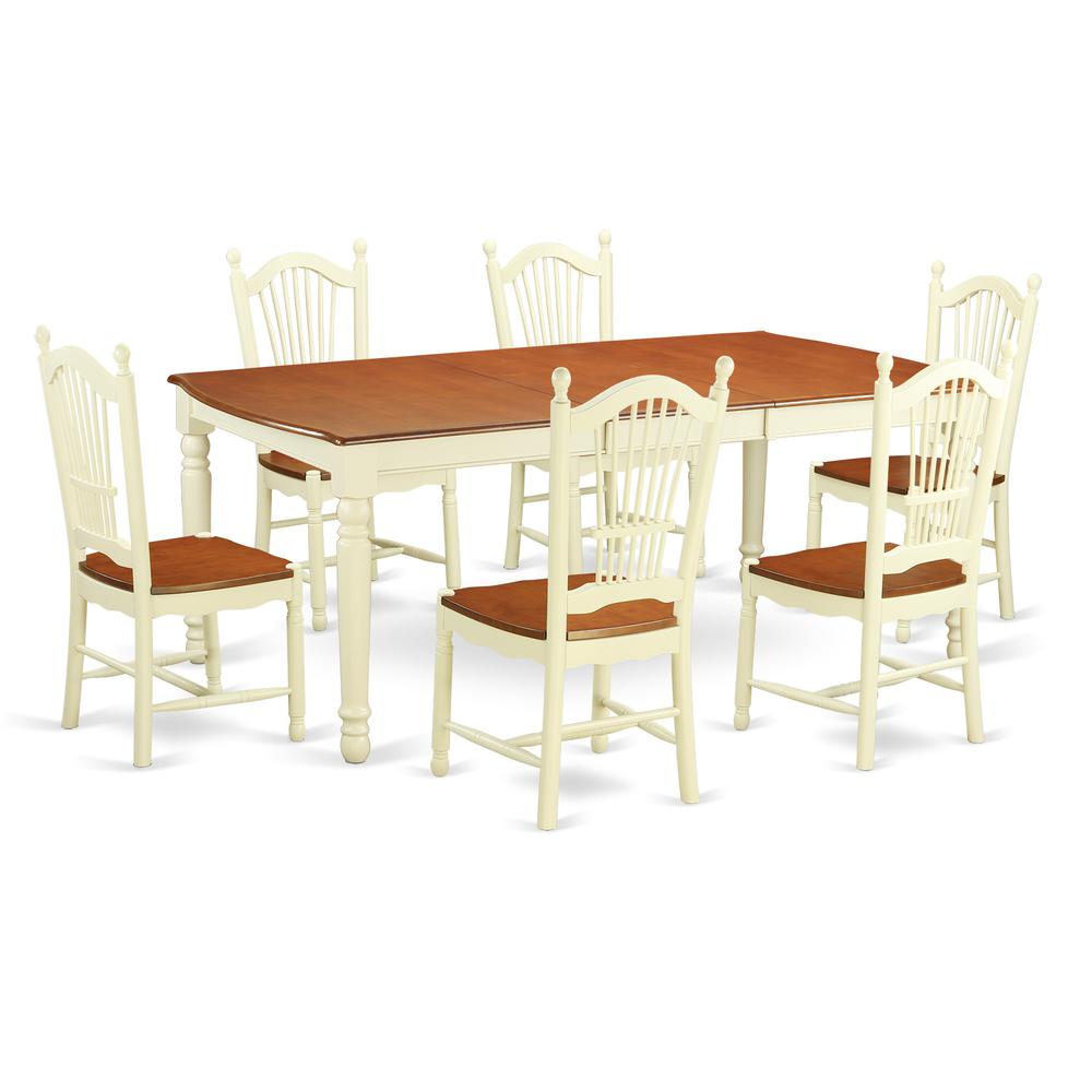 7  Pc  dinette  Table  set  for  6-dinette  Table  and  6  Kitchen  Chairs. Picture 2