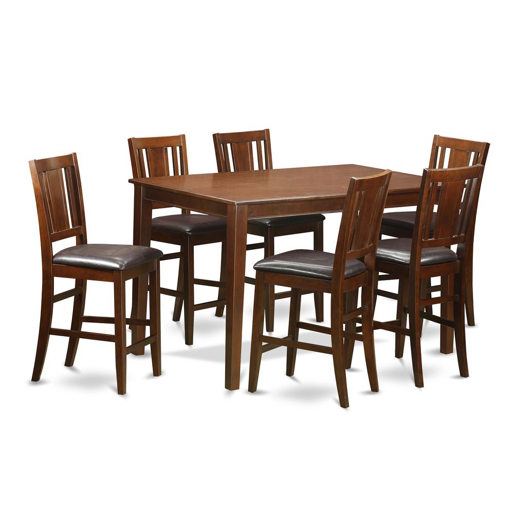 7  Pc  Counter  height  Table  set-  counter  height  Table  and  6  counter  height  Chairs.. Picture 1