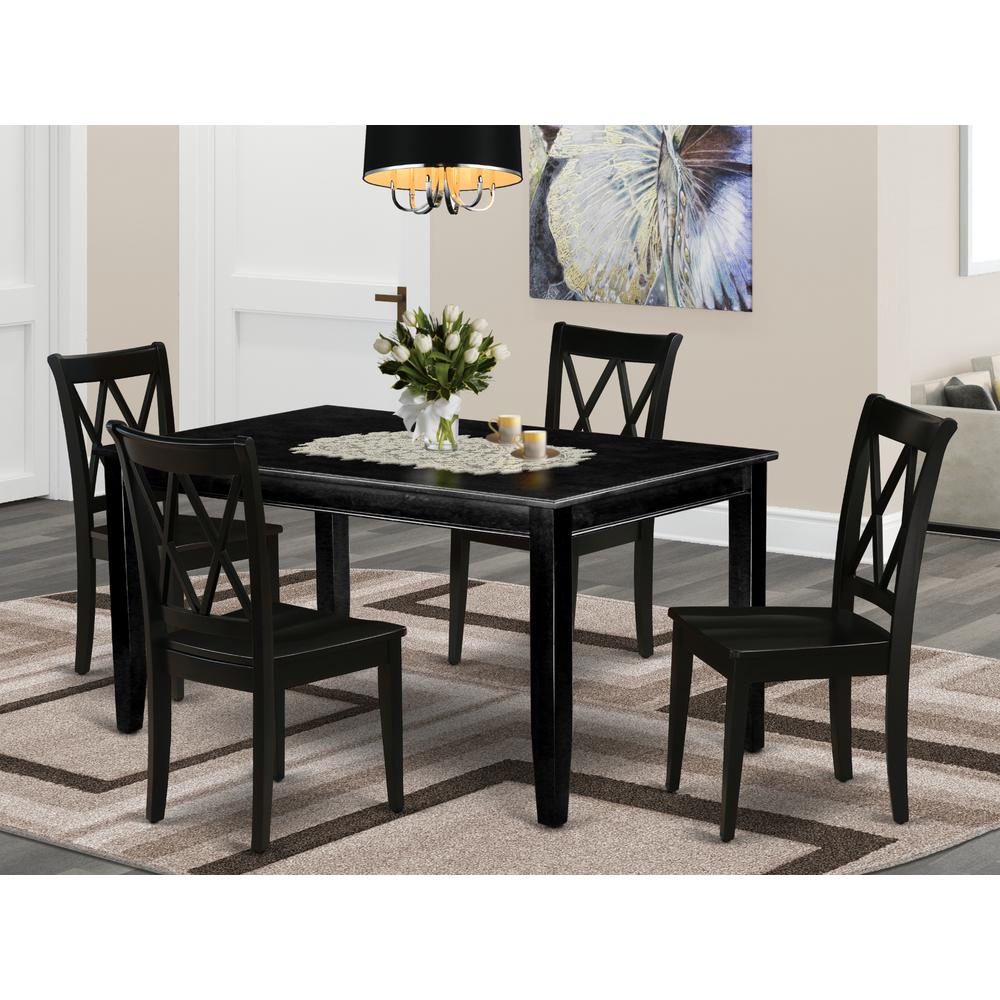 Dining Room Set Black, DUCL5-BLK-W. Picture 2