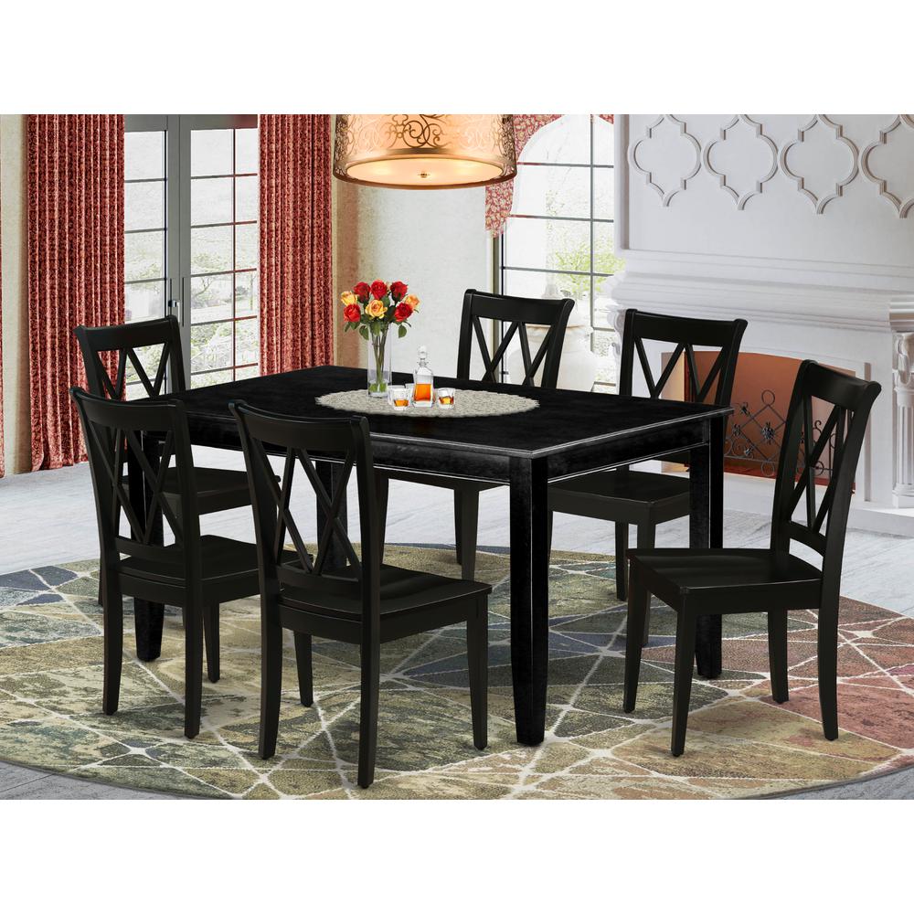 Dining Room Set Black, DUCL7-BLK-W. Picture 2