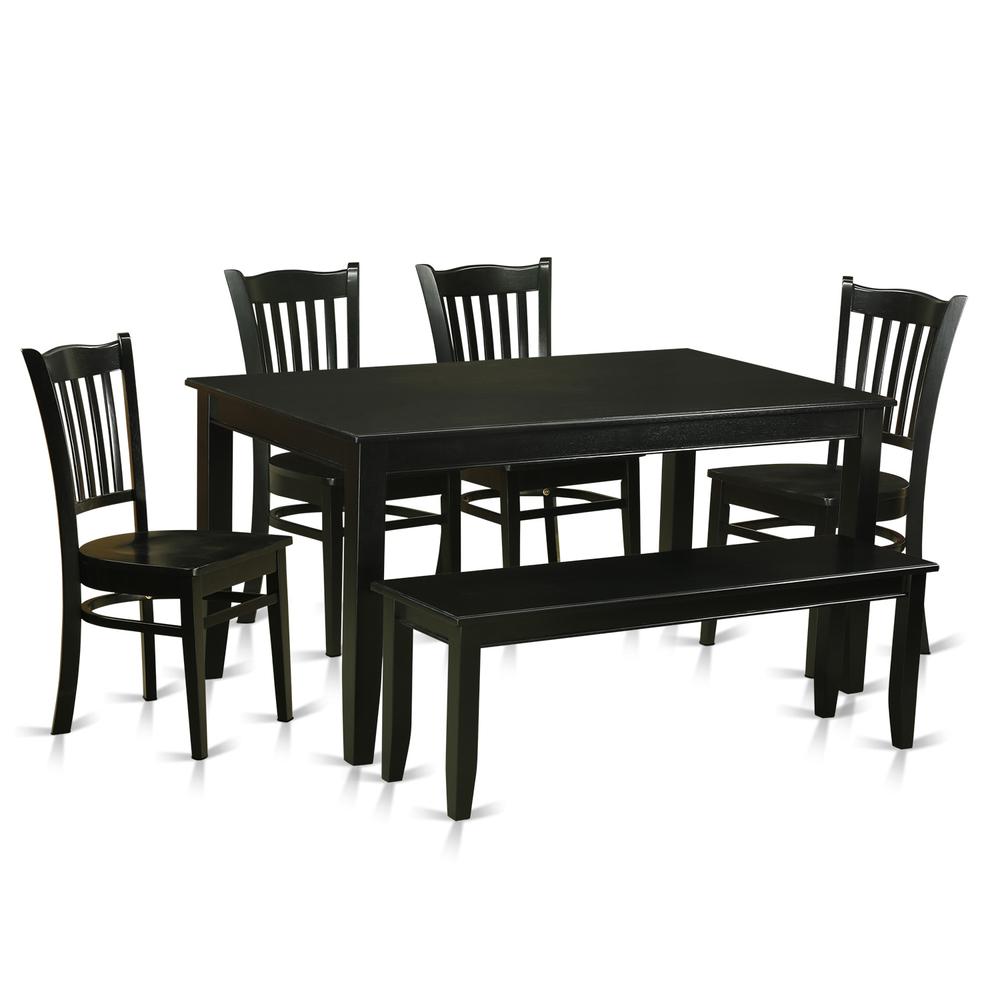 6-Pc  Dining  room  set-  Kitchen  Table  and  4  Kitchen  Dining  Chairs  and  Bench. Picture 2