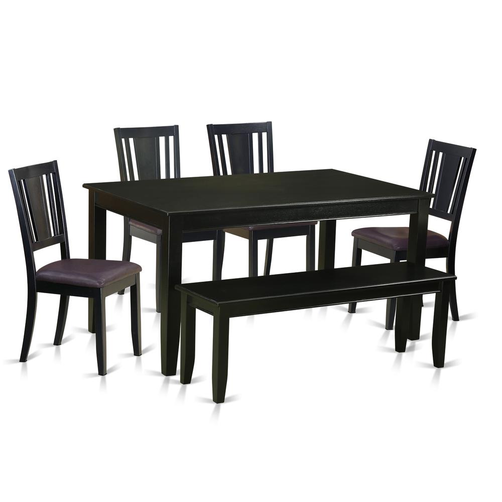 6  Pc  Kitchen  Table  with  bench-Dining  Table  and  4  Kitchen  Chairs  and  Bench. Picture 2