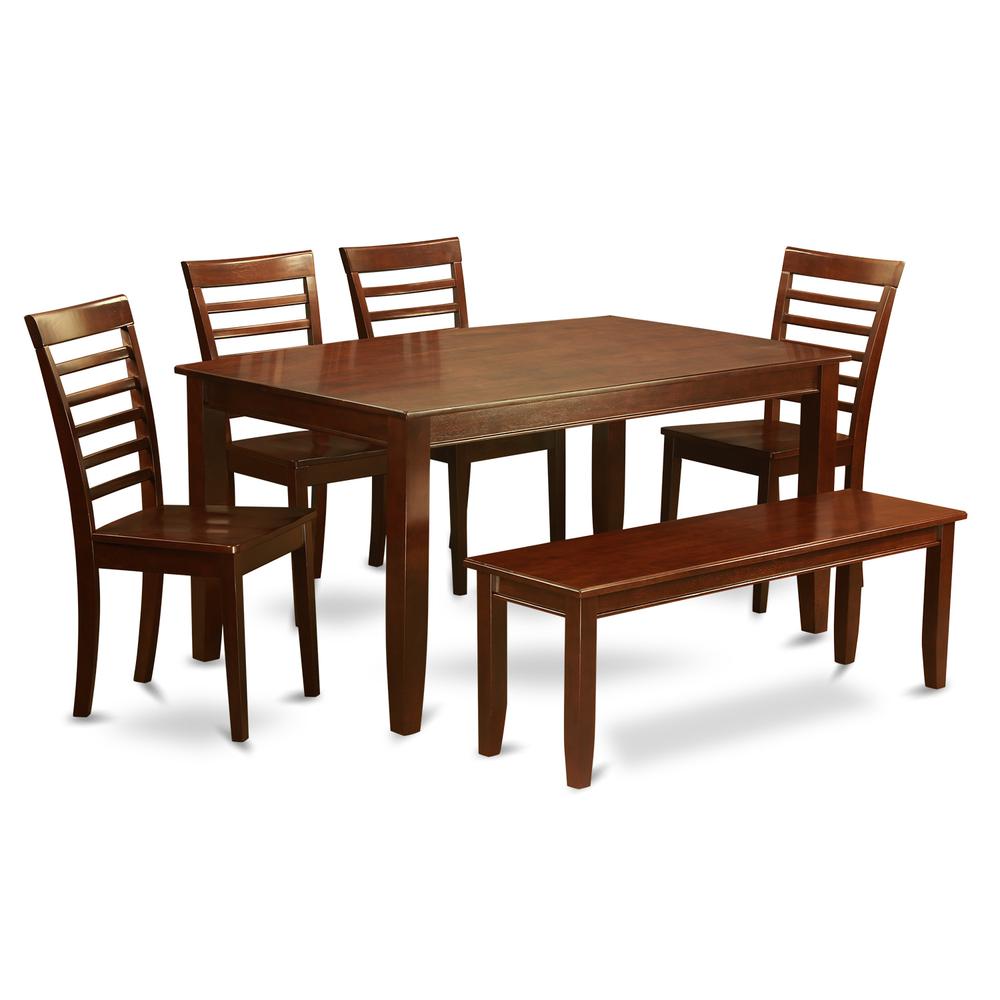 6  PC  Dining  room  set  with  bench-Table  and  4  Dining  Chairs  and  Bench. Picture 2