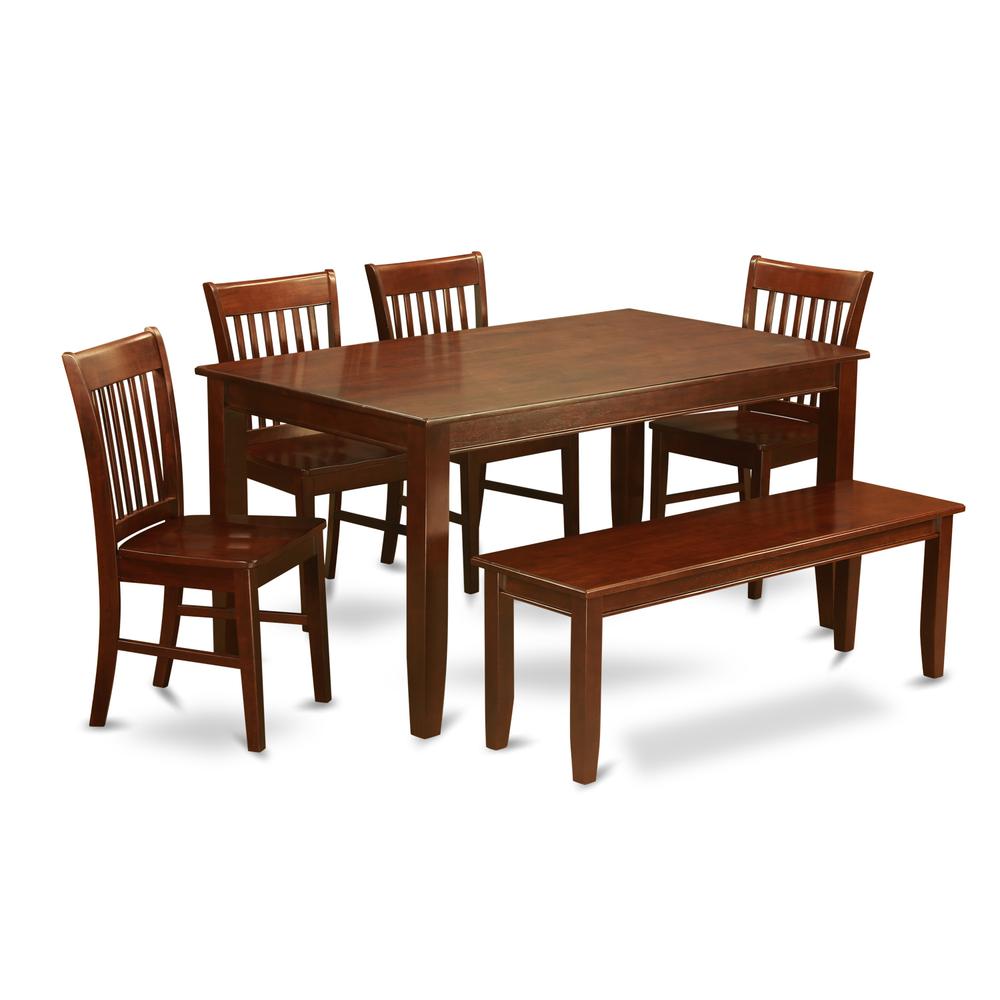 6  Pc  Dining  room  set  with  bench  set-Table  and  4  Dining  Chairs  and  Bench. Picture 1