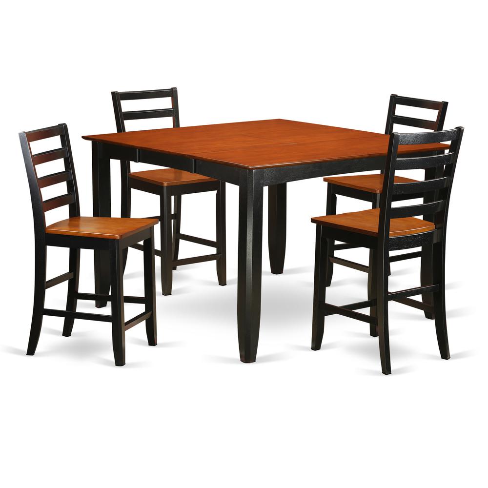 5  PC  counter  height  Dining  set-  Square  Counter  height  Table  and  4  Dining  Chairs. Picture 2