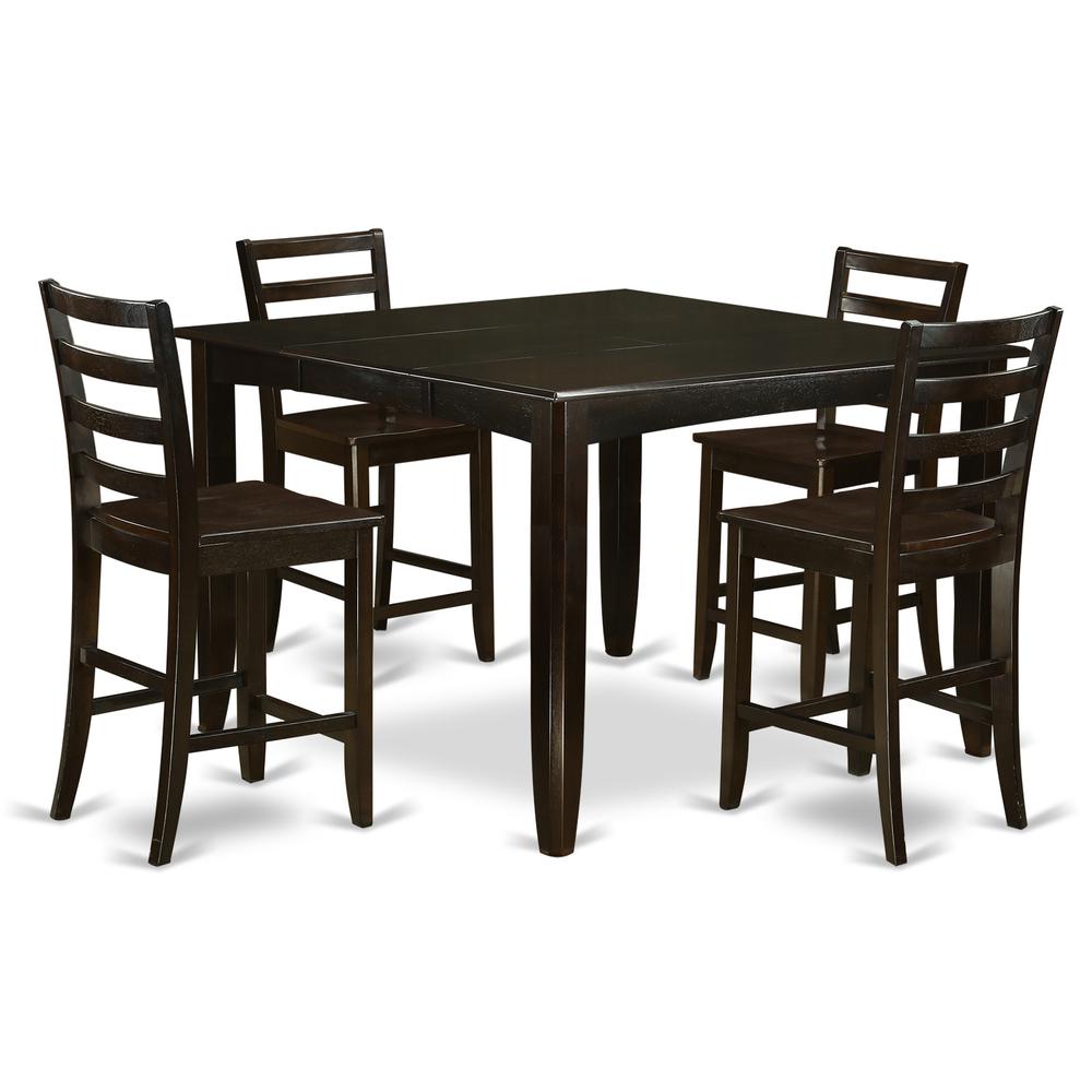 5  PC  pub  Table  set-  Square  Table  and  4  Kitchen  counter  Chairs. Picture 2