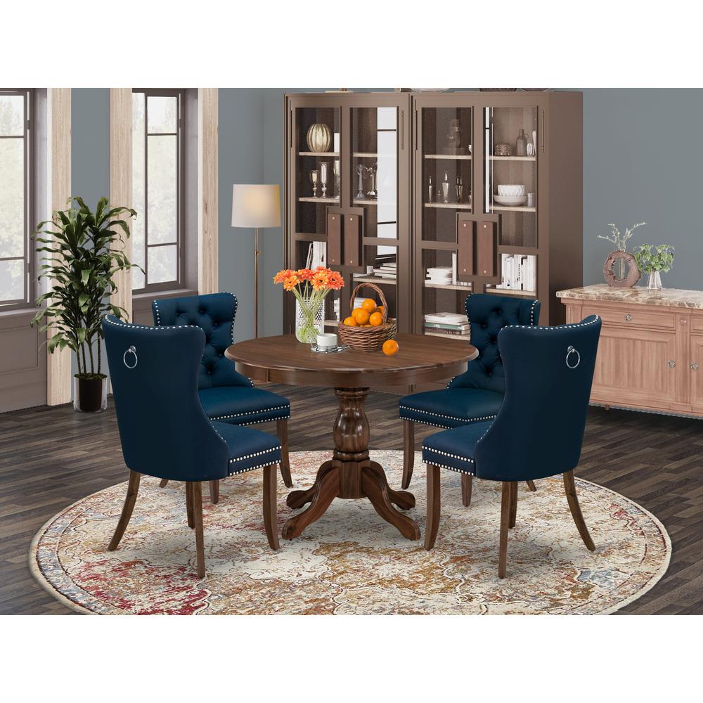 5 Piece Modern Dining Table Set Consists of a Round Kitchen Room Table. Picture 7