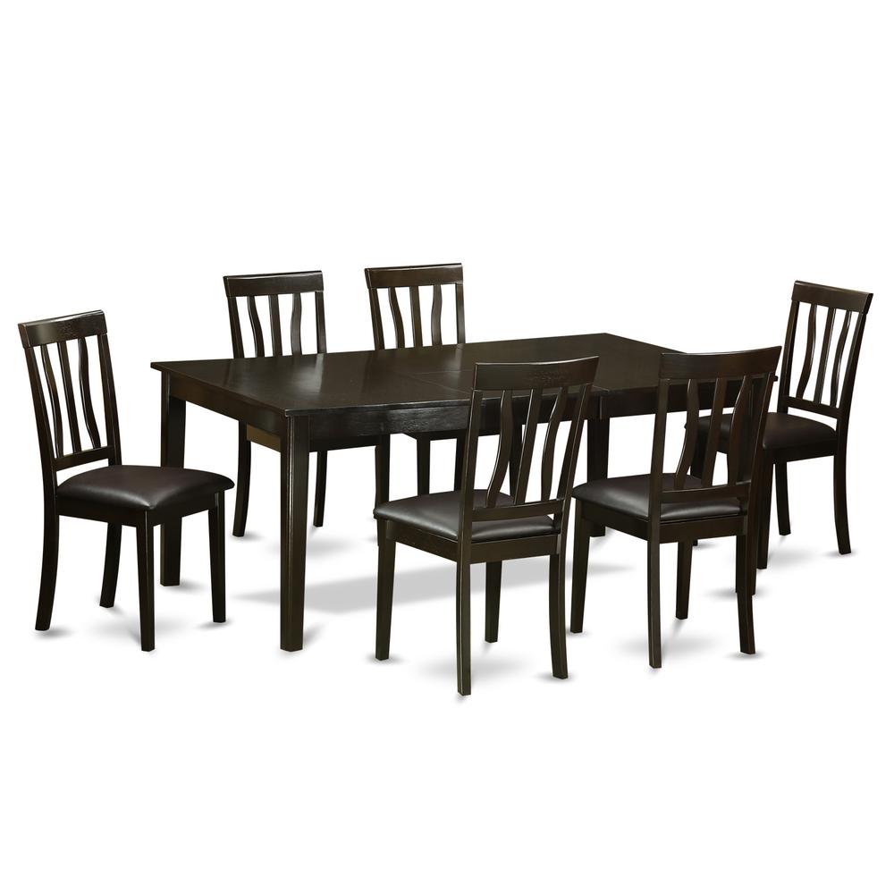 7  Pc  Dining  set-Table  with  Leaf  and  6  Dinette  Chairs.. Picture 2