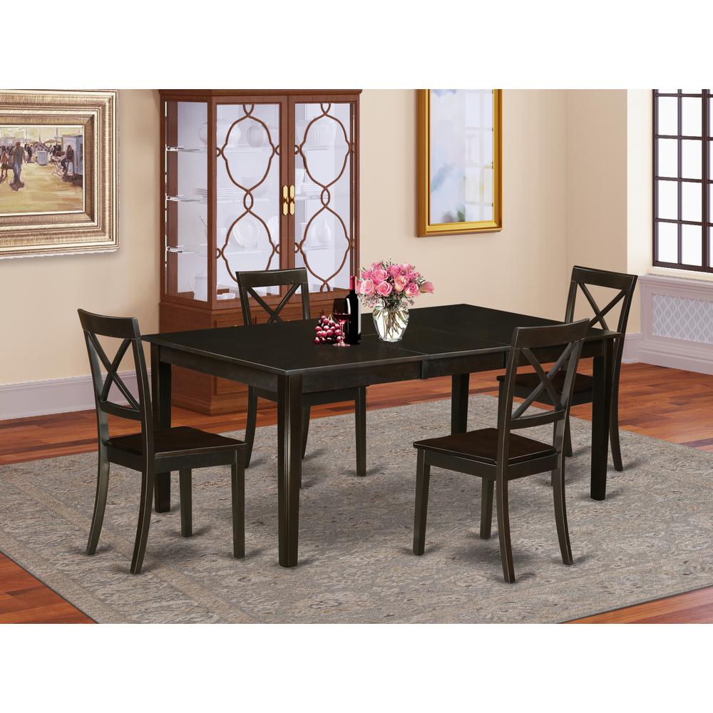 Dining Room Set Cappuccino, HEBO5-CAP-W. Picture 2