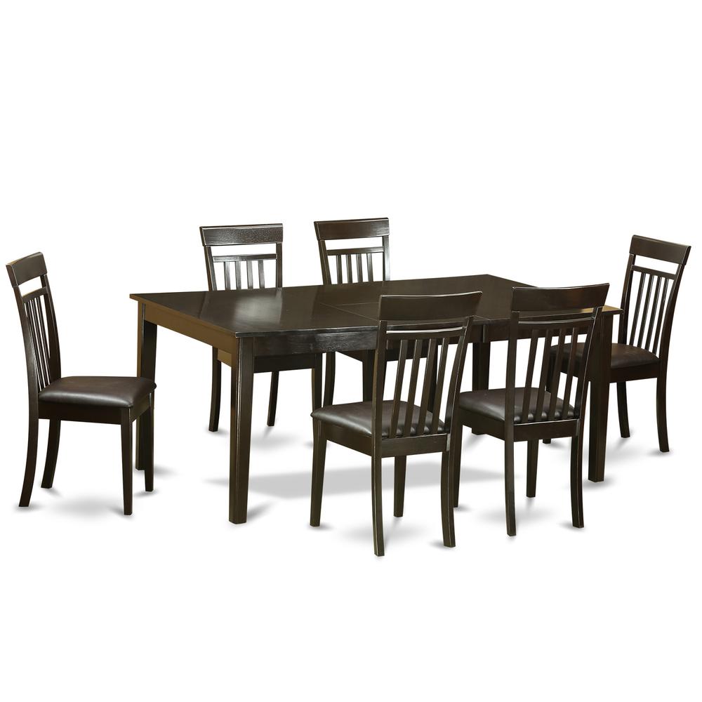 7  Pc  Dining  room  set-Table  with  Leaf  and  6  Dinette  Chairs.. Picture 2