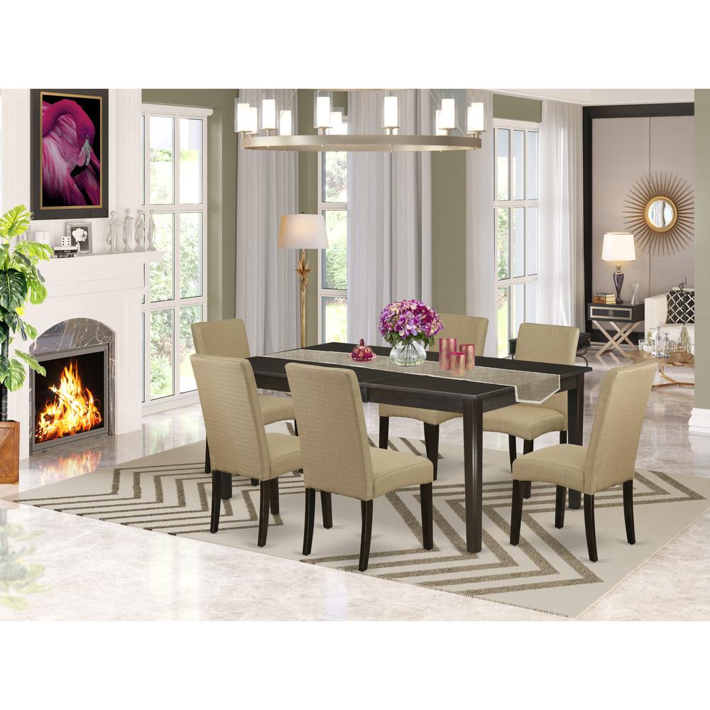 Dining Room Set Cappuccino, HEDR7-CAP-03. Picture 2