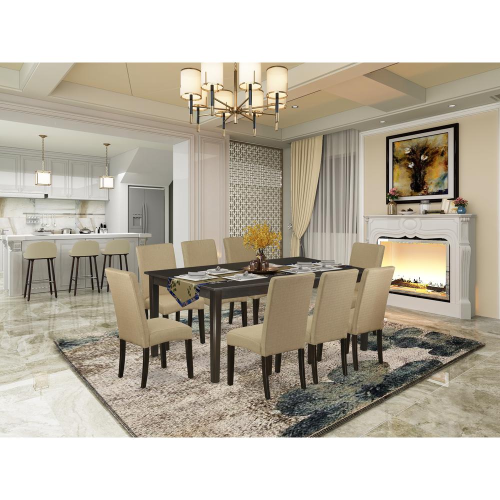 Dining Room Set Cappuccino, HEDR9-CAP-03. Picture 2