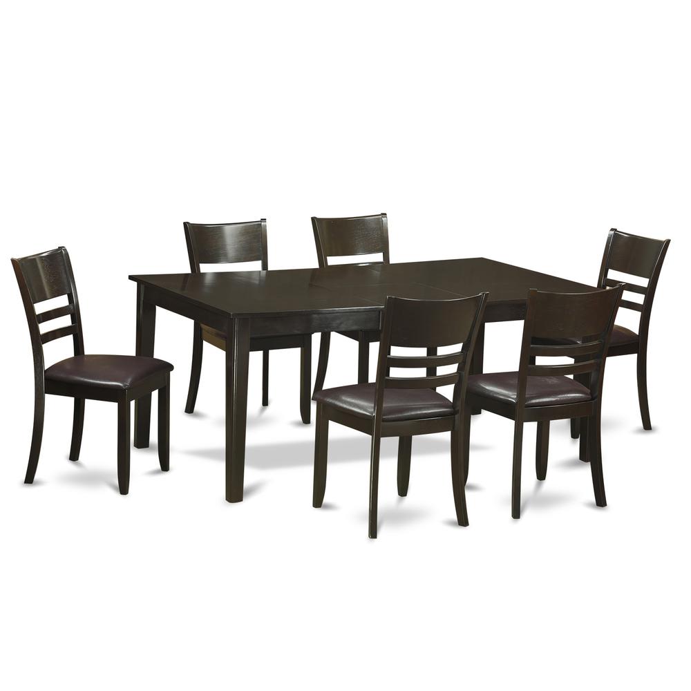 7  PC  formal  Dining  room  set-Kitchen  Table  with  Leaf  and  6  Dining  Chairs.. Picture 2