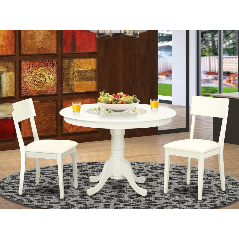 Dining Room Set Linen White, HLAD3-LWH-LC. Picture 2