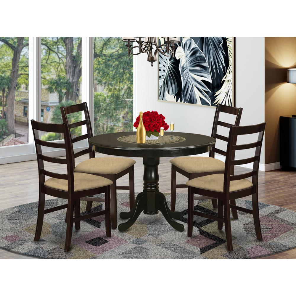 HLAN5-CAP-C 5 Pc Kitchen Table set-Dining Table and 4 Dinette Chairs.. Picture 2