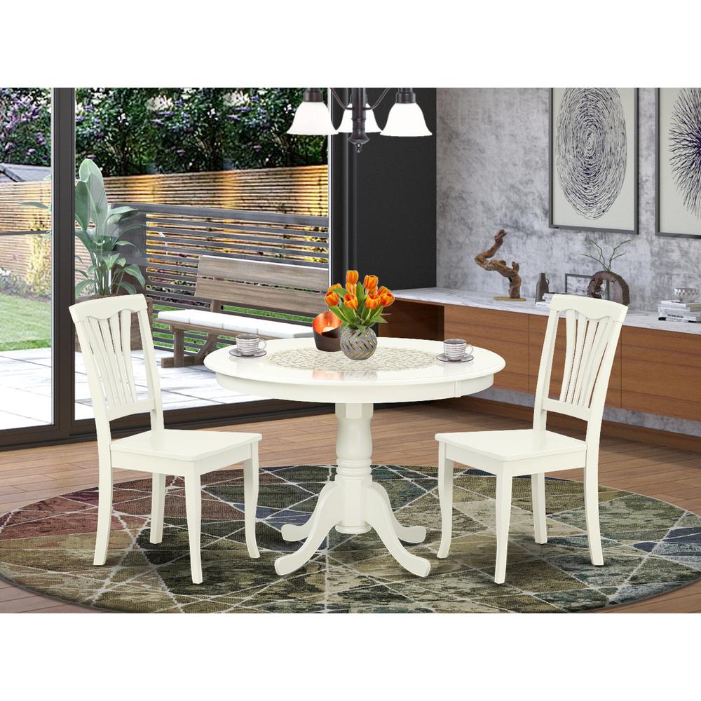 Dining Room Set Linen White, HLAV3-LWH-W. Picture 2