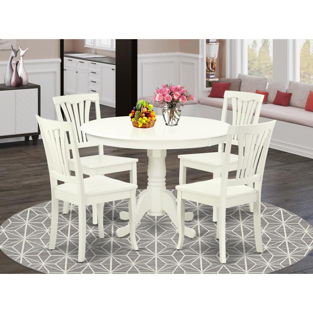 Dining Room Set Linen White, HLAV5-LWH-W. Picture 2