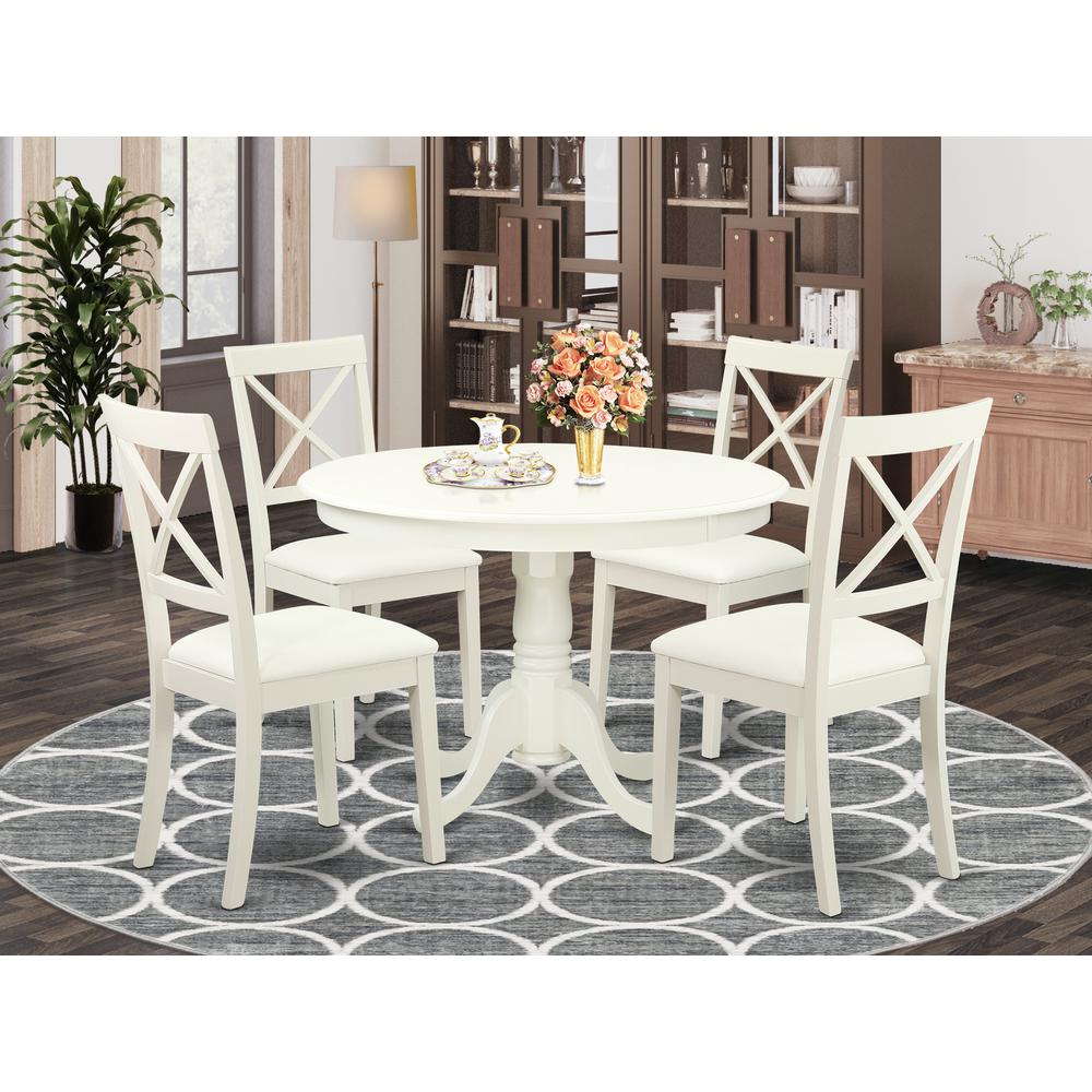 Dining Room Set Linen White, HLBO5-LWH-LC. Picture 2