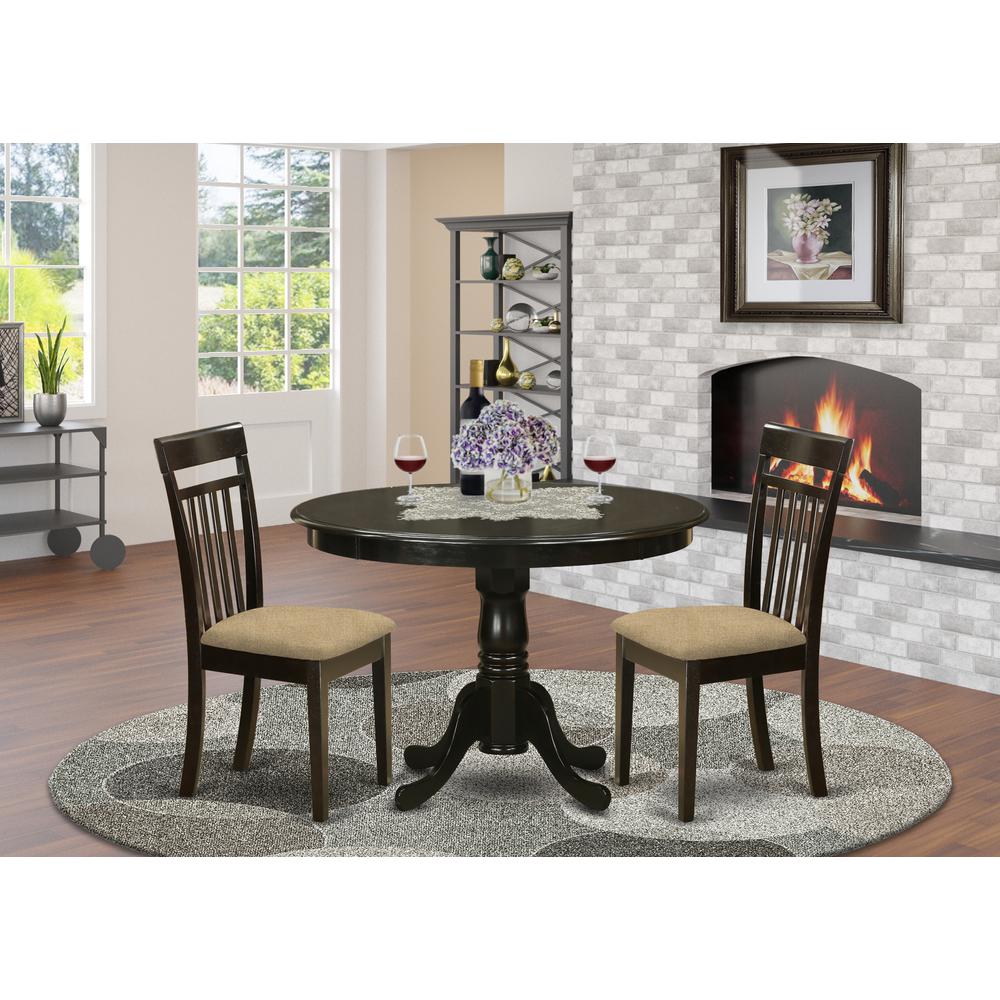 HLCA3-CAP-C 3 Pc Kitchen nook Dining set-Dining Table and 2 dinette Chairs. Picture 2