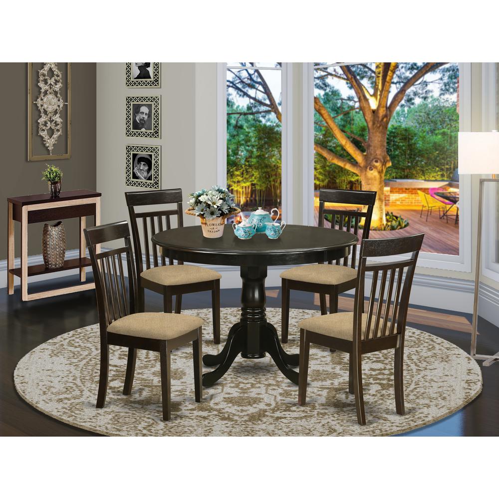 HLCA5-CAP-C 5 Pc Kitchen nook Dining set-Kitchen Dining nook-and 4 Kitchen Chairs. Picture 2