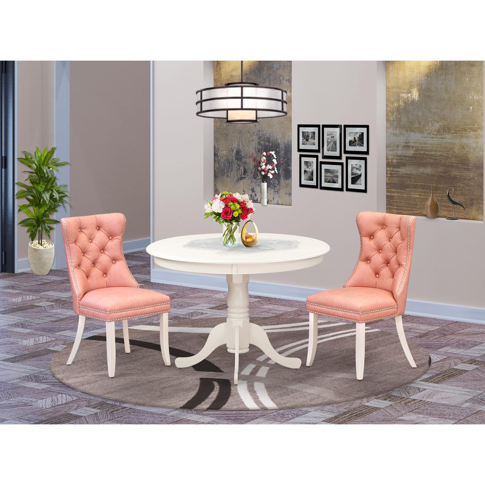 3 Piece Dining Table Set Consists of a Round Dining Table with Pedestal. Picture 7
