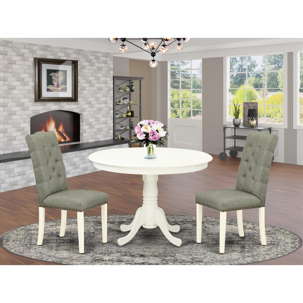 Dining Room Set Linen White, HLEL3-LWH-07. Picture 2
